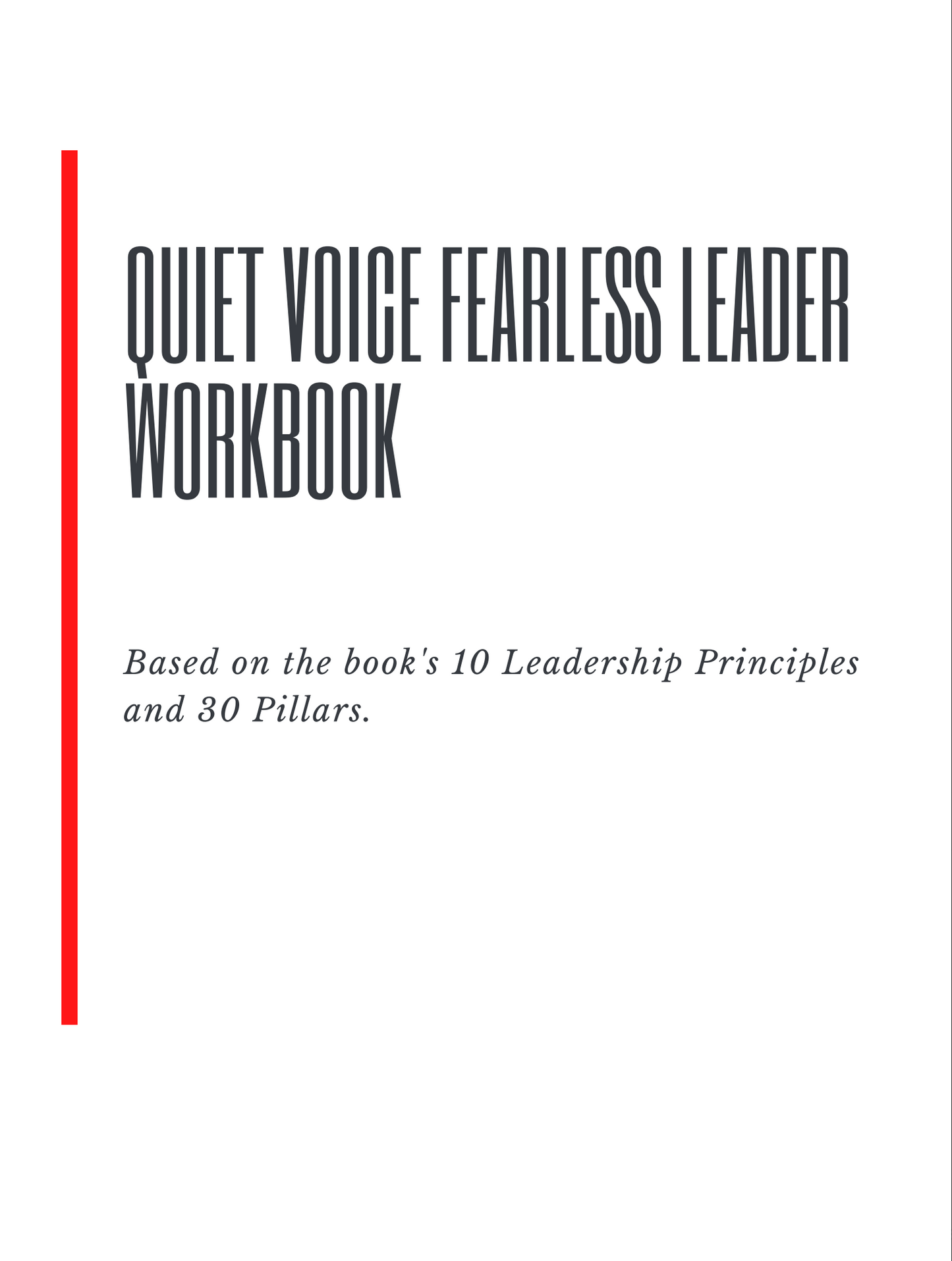 Quiet Voice Fearless Leader Workbook